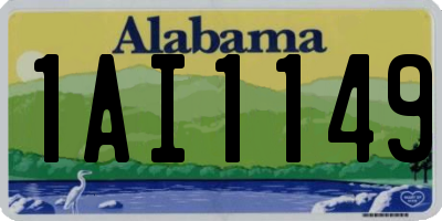 AL license plate 1AI1149