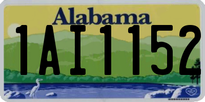 AL license plate 1AI1152