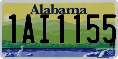 AL license plate 1AI1155