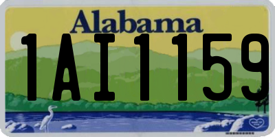 AL license plate 1AI1159