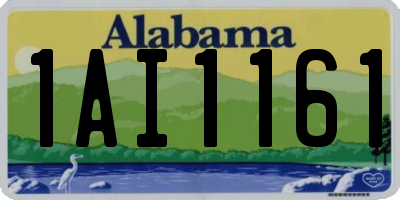 AL license plate 1AI1161