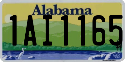 AL license plate 1AI1165