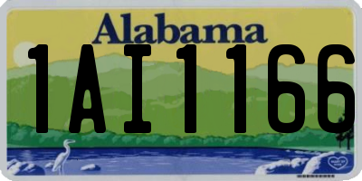 AL license plate 1AI1166