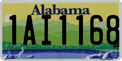 AL license plate 1AI1168