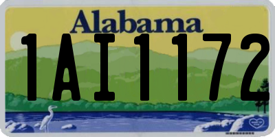 AL license plate 1AI1172