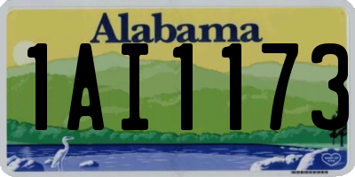 AL license plate 1AI1173
