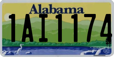 AL license plate 1AI1174