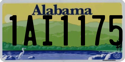 AL license plate 1AI1175