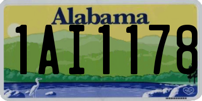 AL license plate 1AI1178