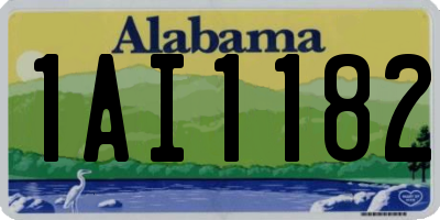 AL license plate 1AI1182