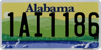 AL license plate 1AI1186