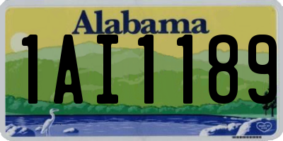 AL license plate 1AI1189