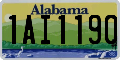 AL license plate 1AI1190
