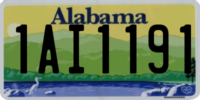 AL license plate 1AI1191