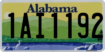 AL license plate 1AI1192