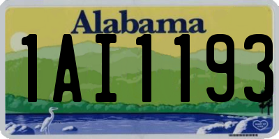 AL license plate 1AI1193