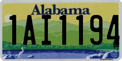 AL license plate 1AI1194