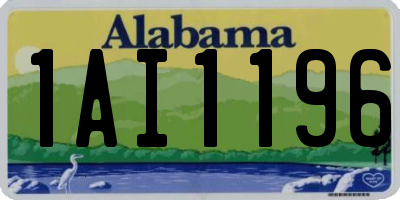 AL license plate 1AI1196