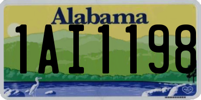 AL license plate 1AI1198