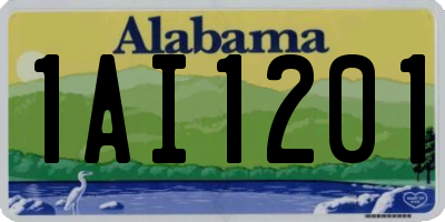 AL license plate 1AI1201