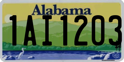 AL license plate 1AI1203