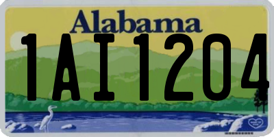 AL license plate 1AI1204