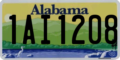 AL license plate 1AI1208