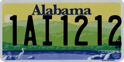 AL license plate 1AI1212