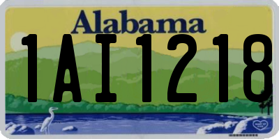AL license plate 1AI1218