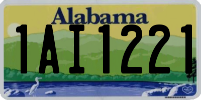 AL license plate 1AI1221