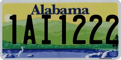 AL license plate 1AI1222