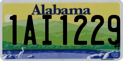 AL license plate 1AI1229