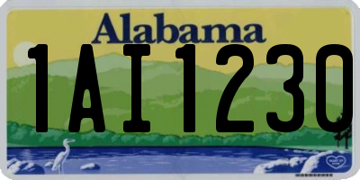 AL license plate 1AI1230