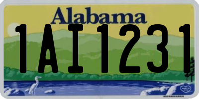 AL license plate 1AI1231