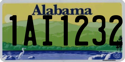 AL license plate 1AI1232