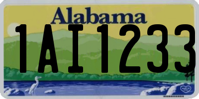 AL license plate 1AI1233