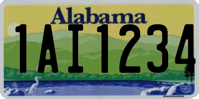 AL license plate 1AI1234