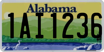 AL license plate 1AI1236