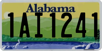AL license plate 1AI1241