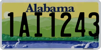 AL license plate 1AI1243