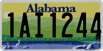 AL license plate 1AI1244