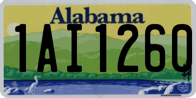 AL license plate 1AI1260