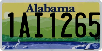 AL license plate 1AI1265