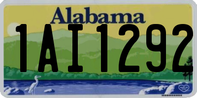 AL license plate 1AI1292