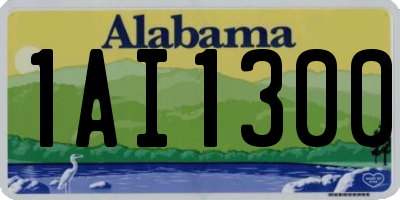 AL license plate 1AI1300