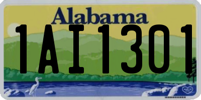 AL license plate 1AI1301