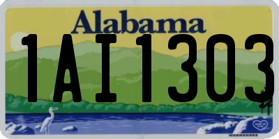 AL license plate 1AI1303