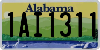 AL license plate 1AI1311