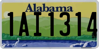 AL license plate 1AI1314