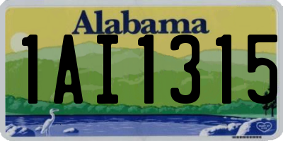 AL license plate 1AI1315